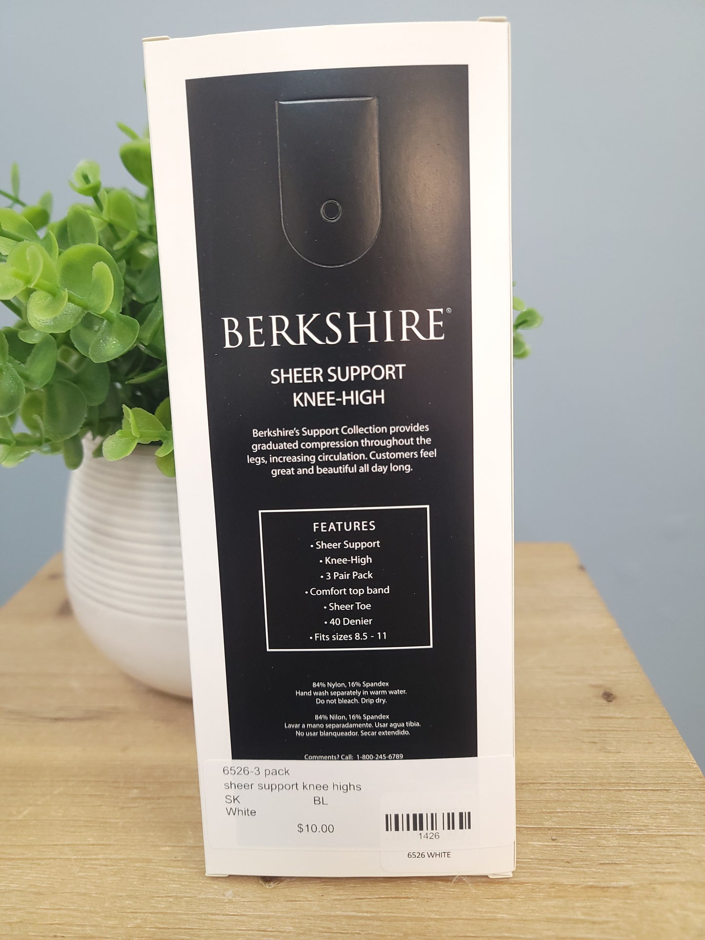 3 Pack Sock-Knee High with Spandex