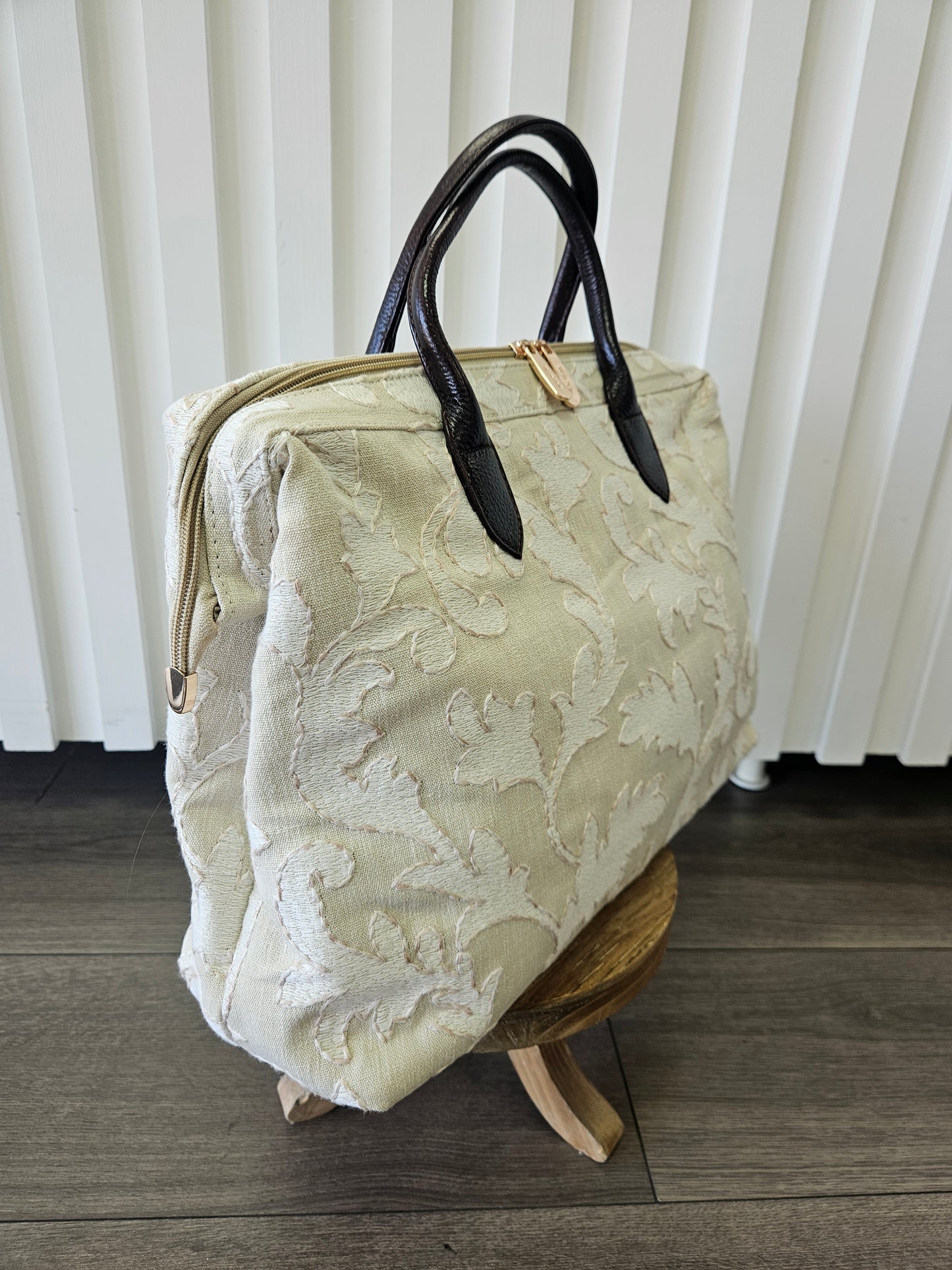 Beige Textured Bag