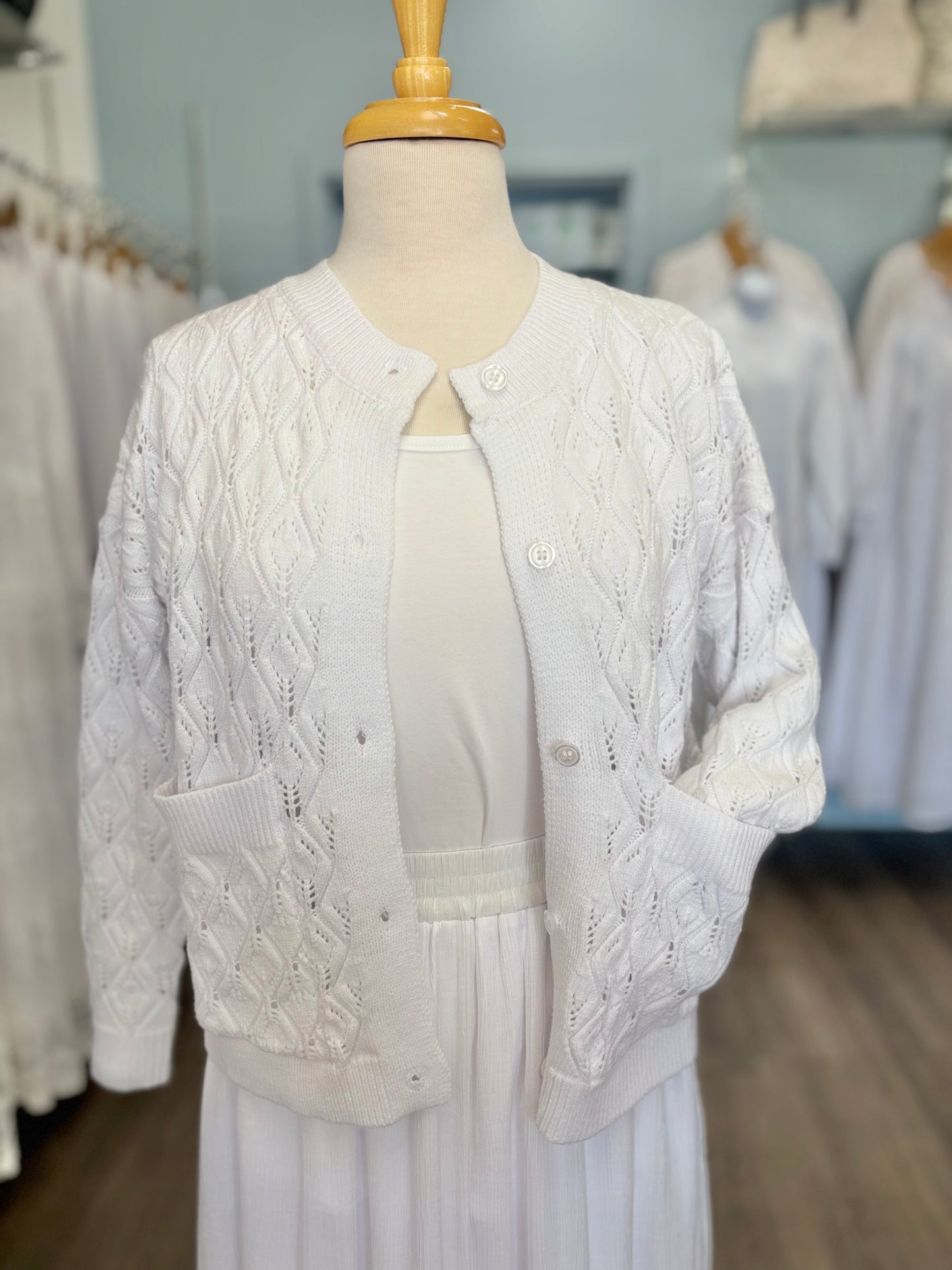 Button Up Cardigan with Hidden Pockets