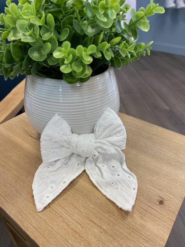 Eyelet Lace Hair Bow