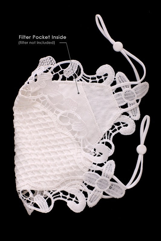 White lace face mask
