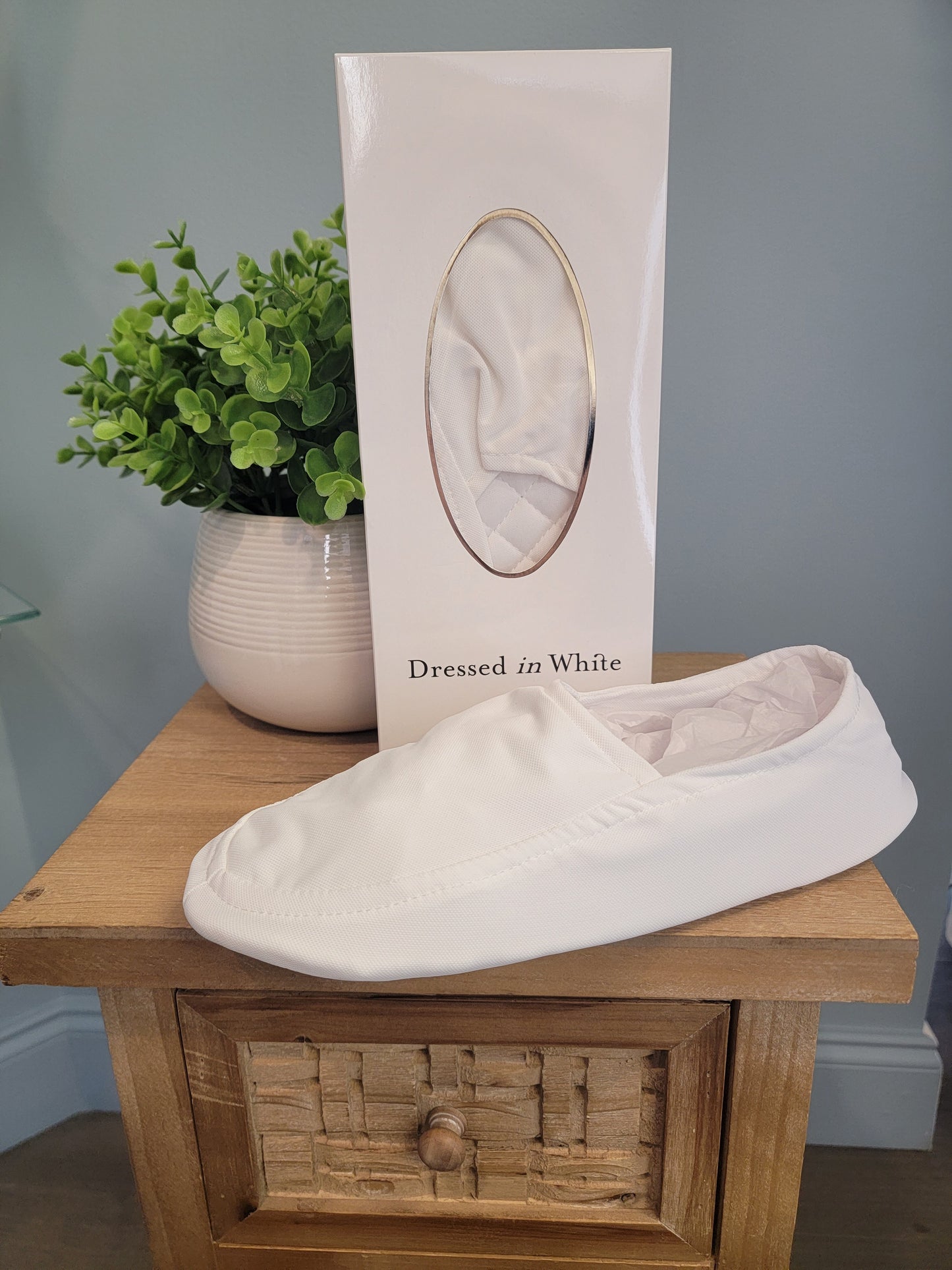 Men's White Temple Slippers