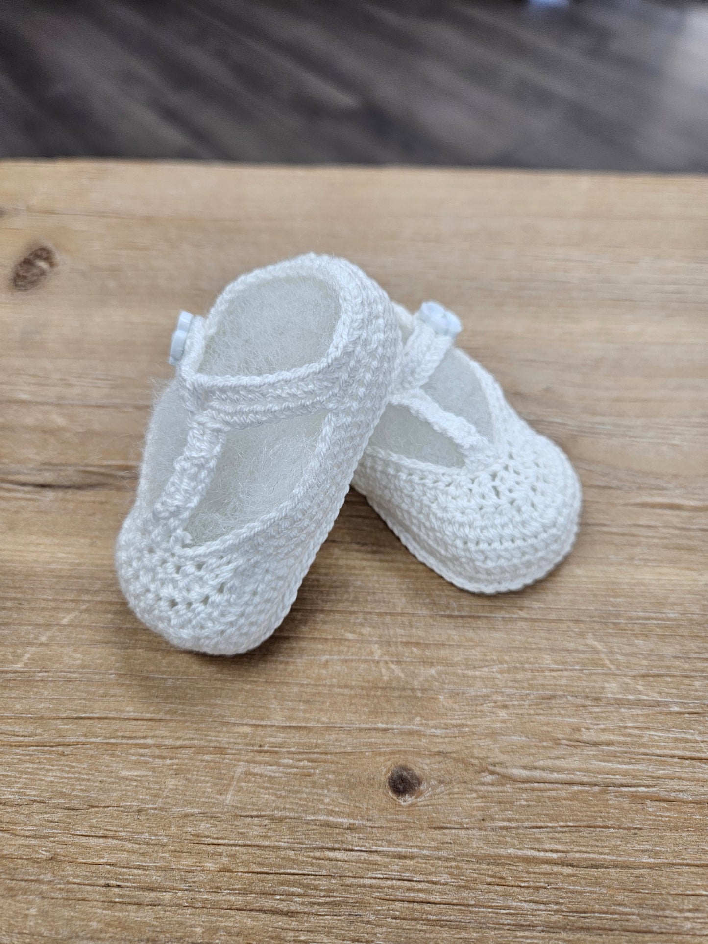 Crochet Flower Button Bootie