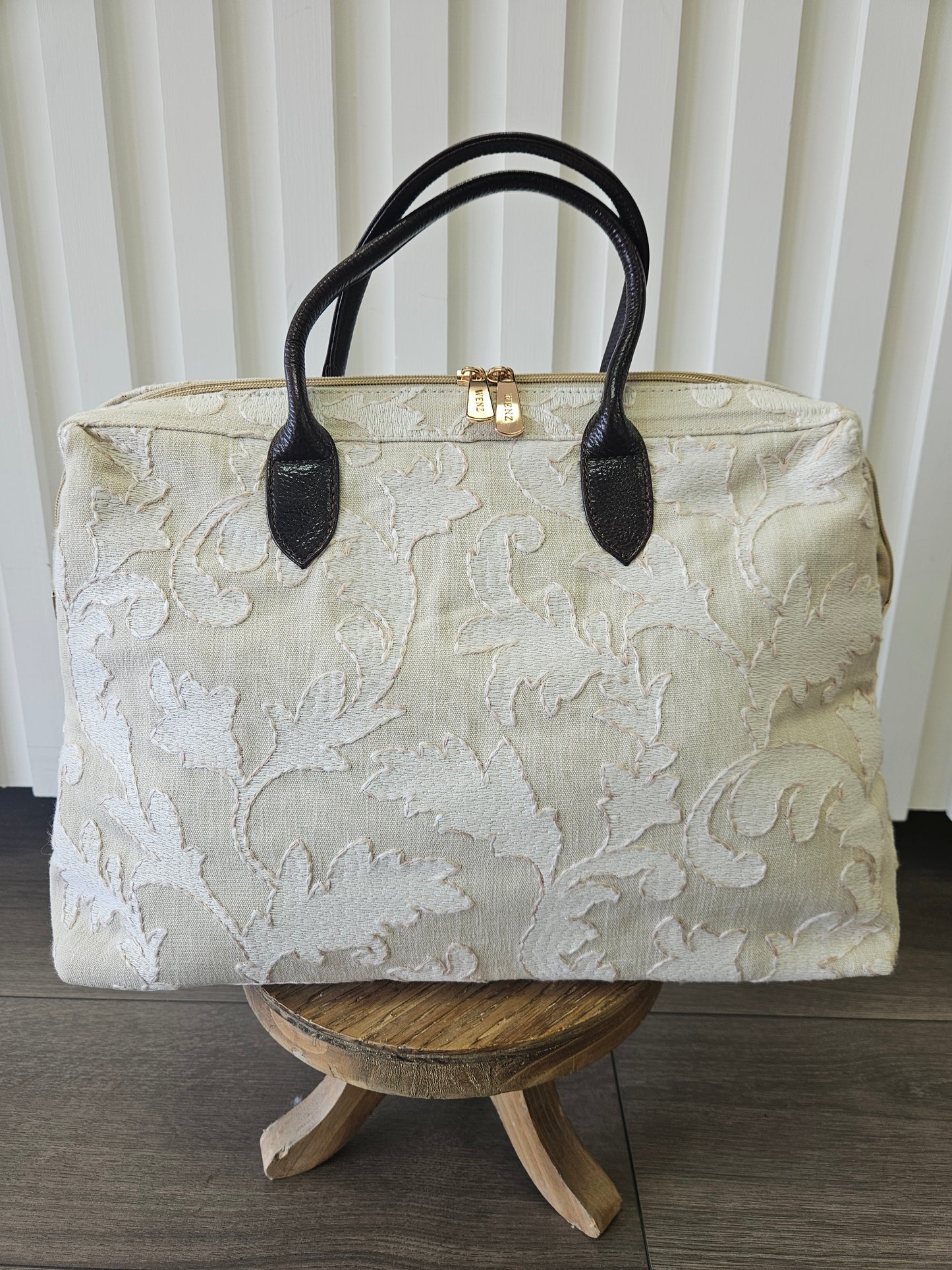 Beige Textured Bag