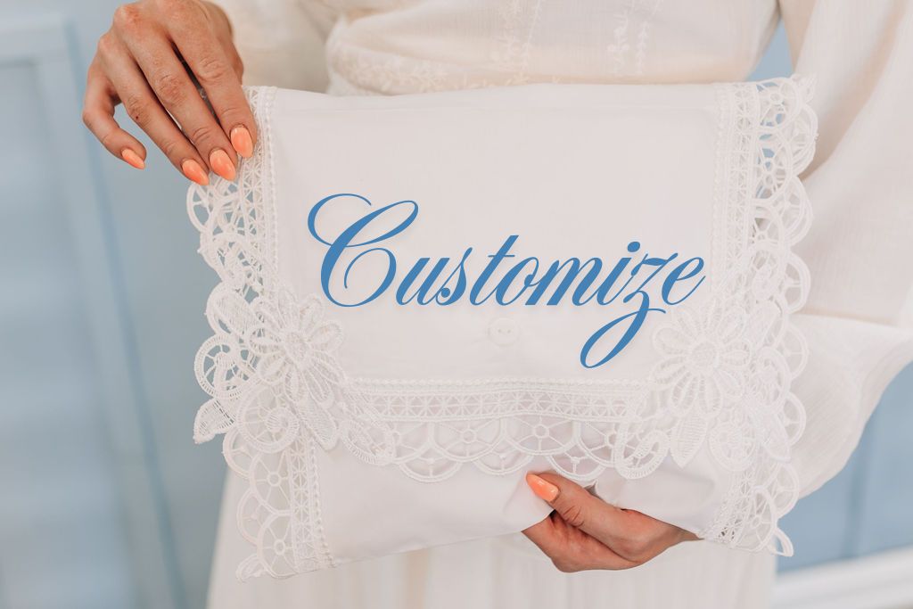 Envelope-Venice Lace + Customized Embroidery