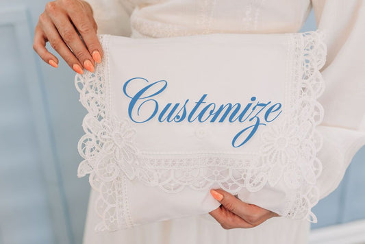 Envelope-Venice Lace + Customized Embroidery