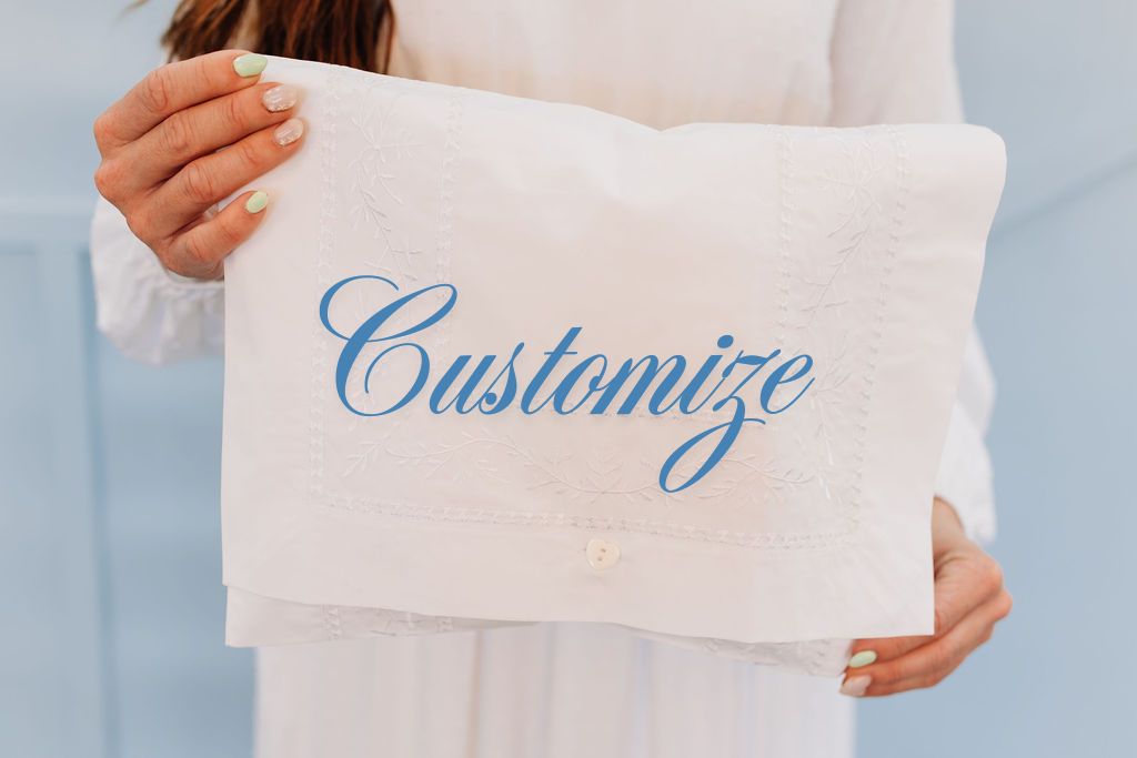 Envelope-Heart Button + Customized Embroidery