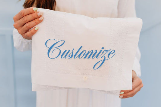 Envelope-Heart Button + Customized Embroidery