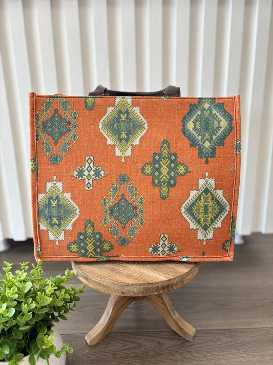 Southwest Tapestry Bag-Orange