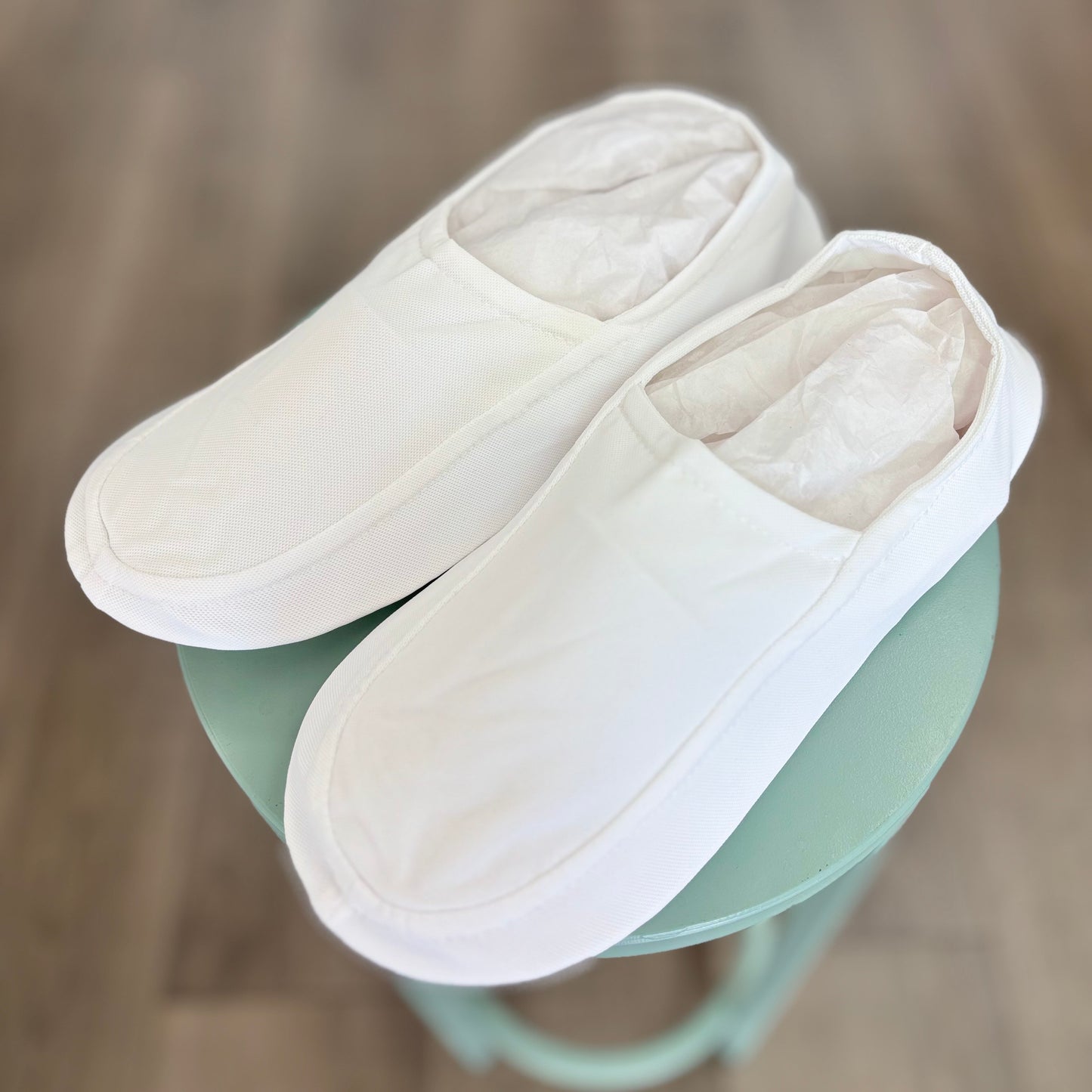 Men's White Temple Slippers