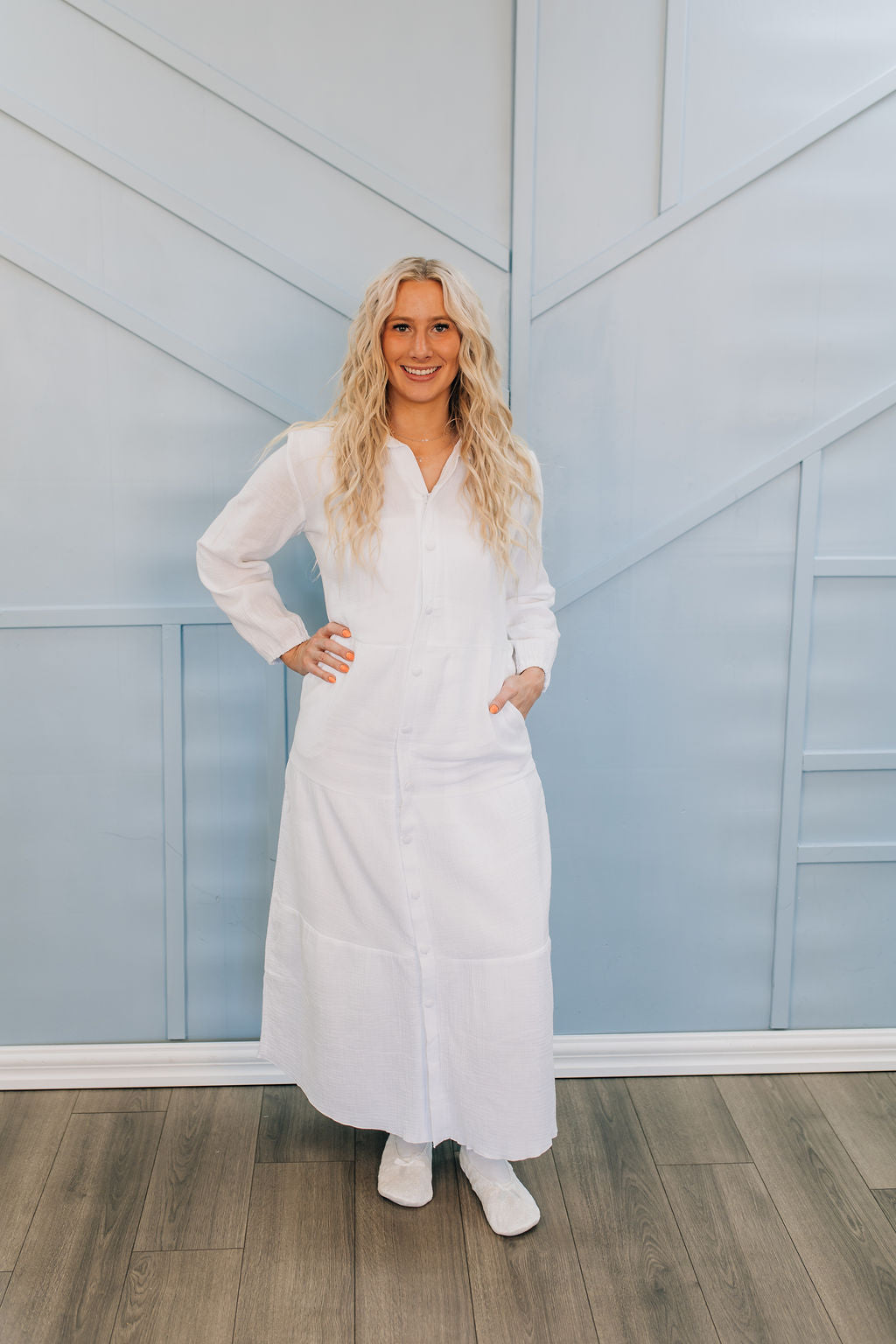 Cotton LDS Temple Zipper Dress – Dressed in White Cotton LDS Temple Zipper Dress – Dressed in White