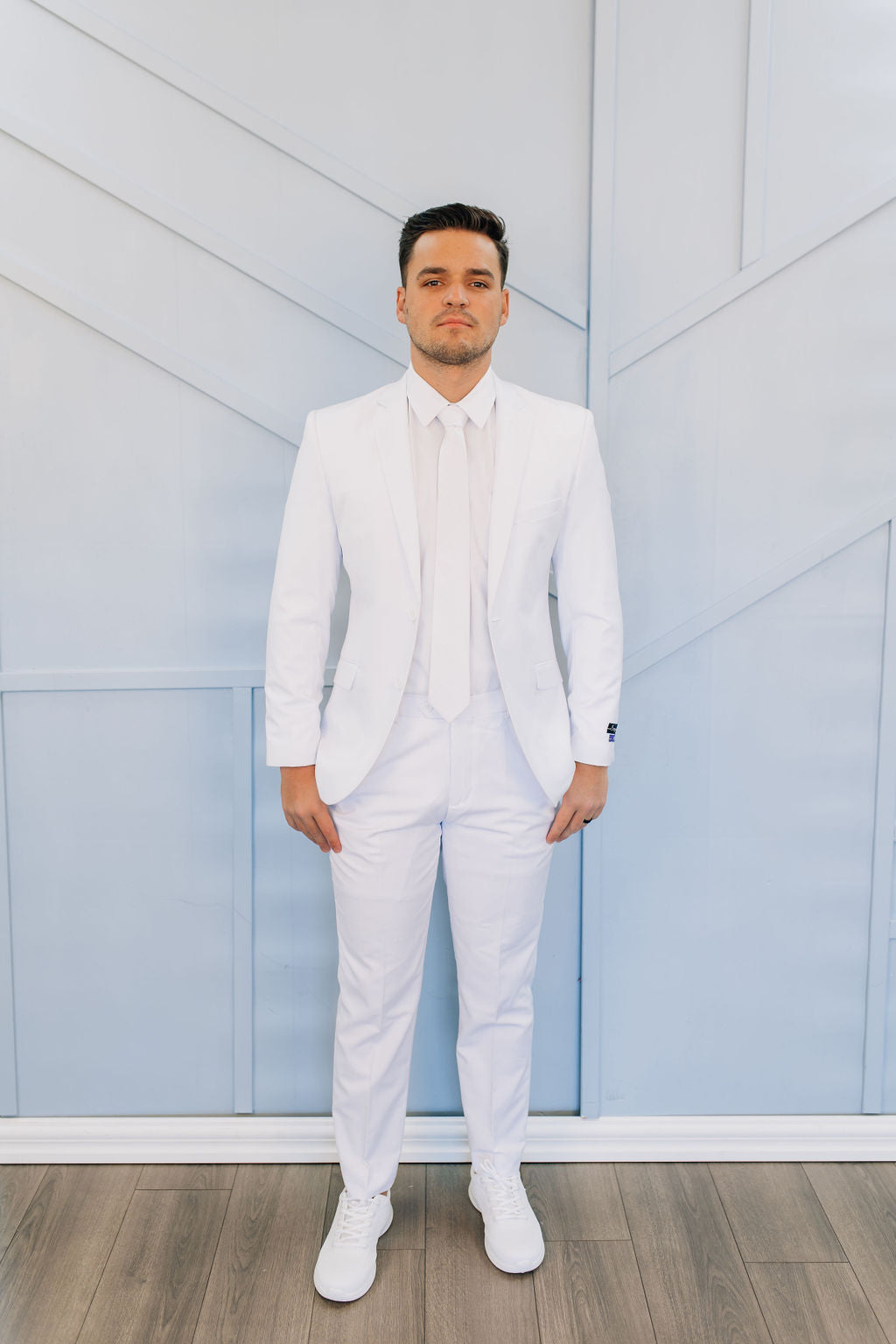 Men's White Monte Carlo Suit-Slim Fit-CLOSEOUT