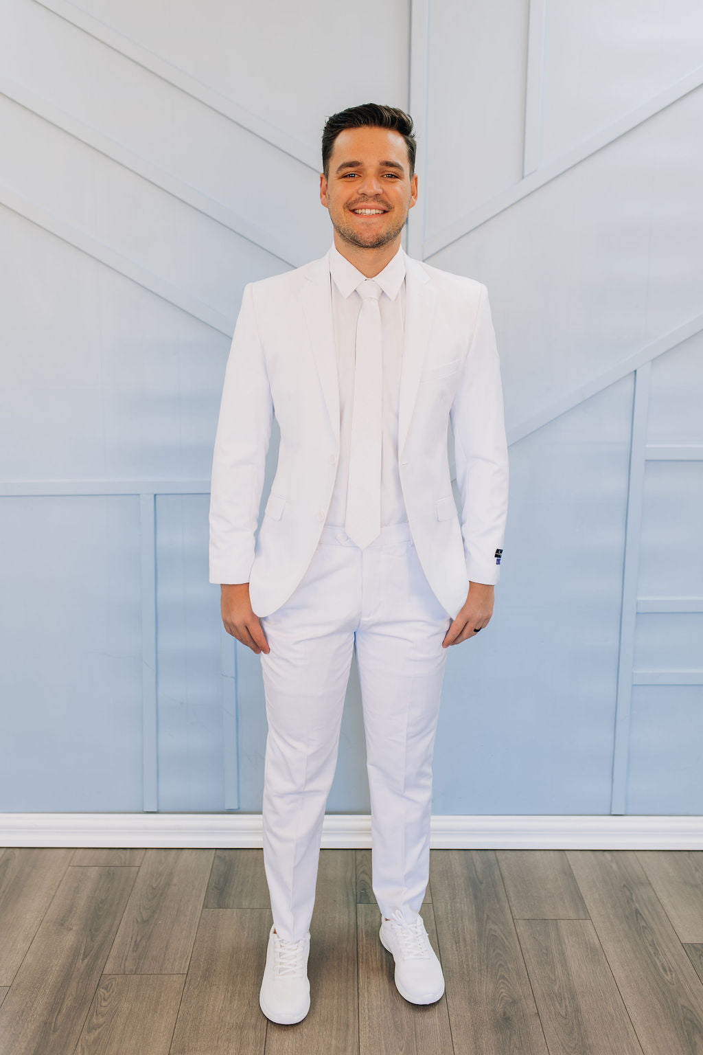 Men's White Monte Carlo Suit-Slim Fit-CLOSEOUT