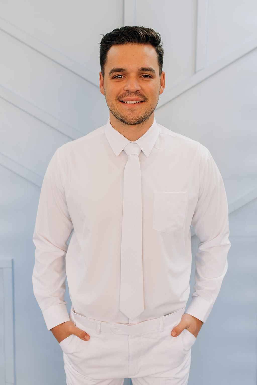 Men's Button Up Stretch Shirt-CLOSEOUT