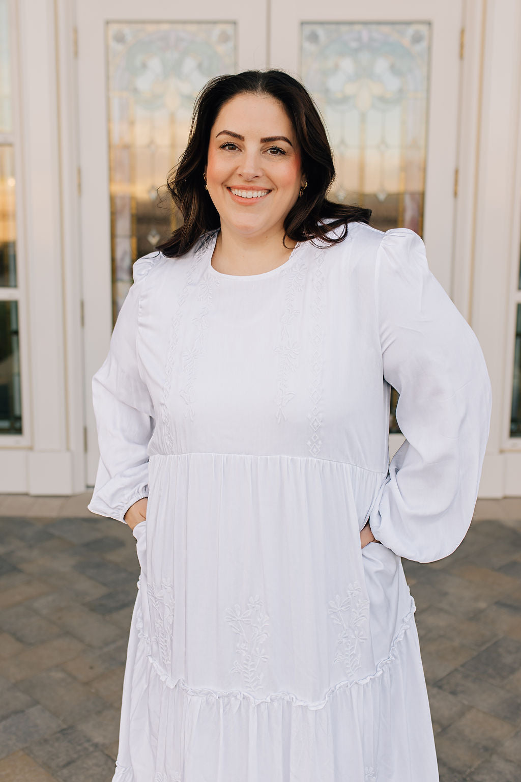 Flora embroidered dress