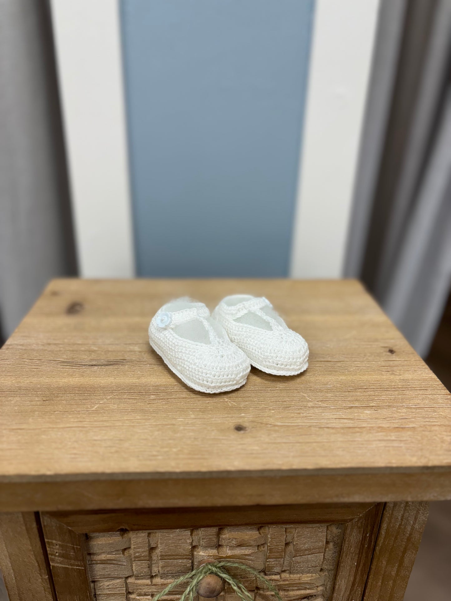 Crochet Flower Button Bootie