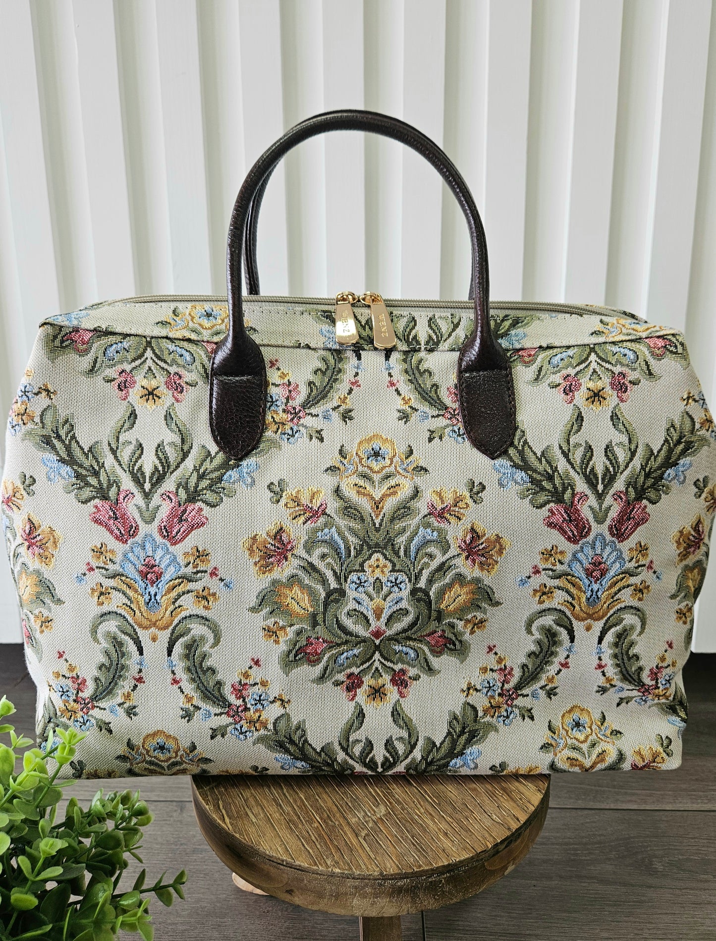 Floral Damask Print Bag