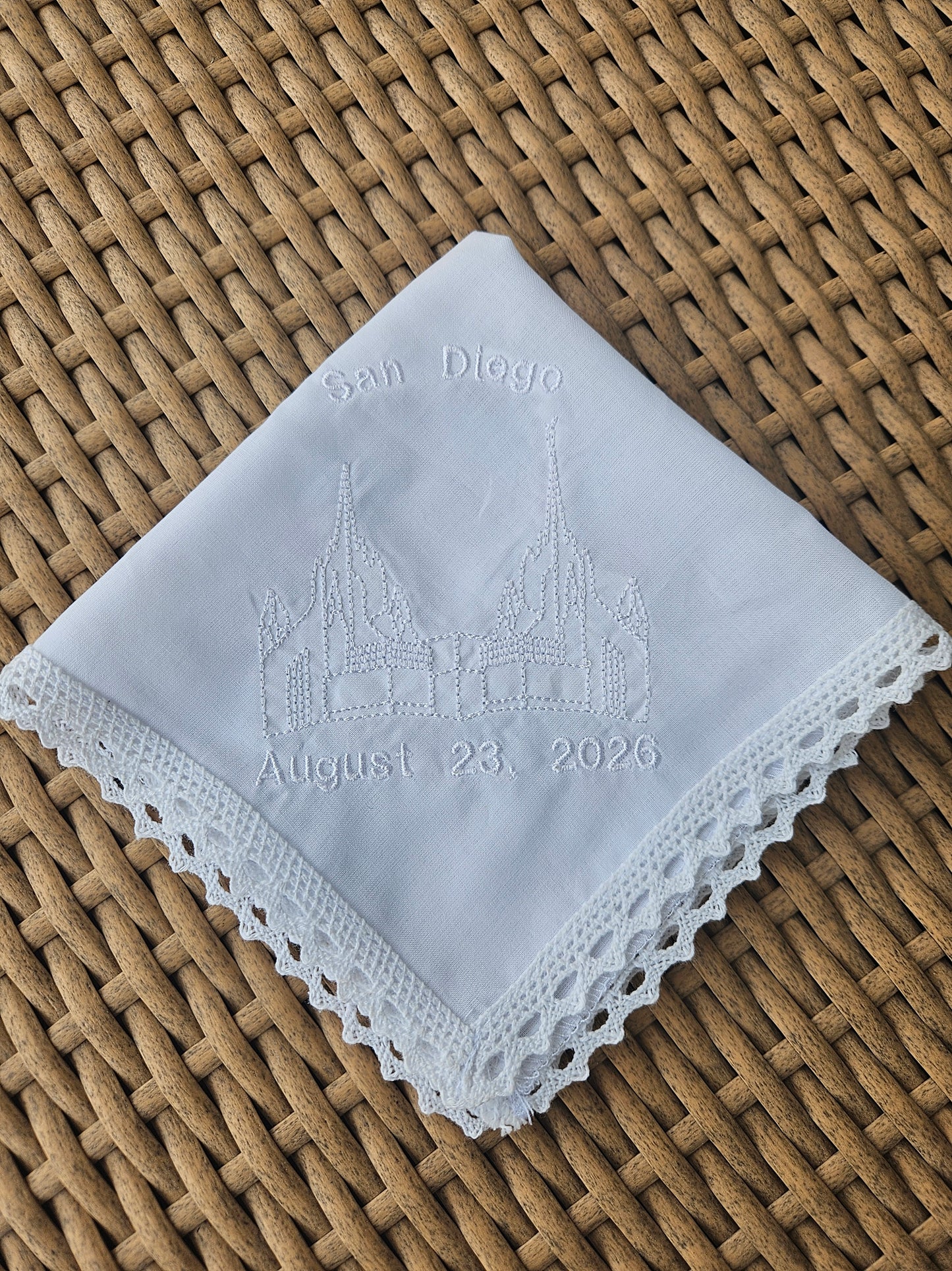 San Diego, CA Temple Dedication Hankie