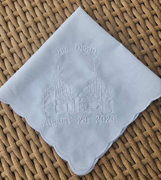 San Diego, CA Temple Dedication Hankie
