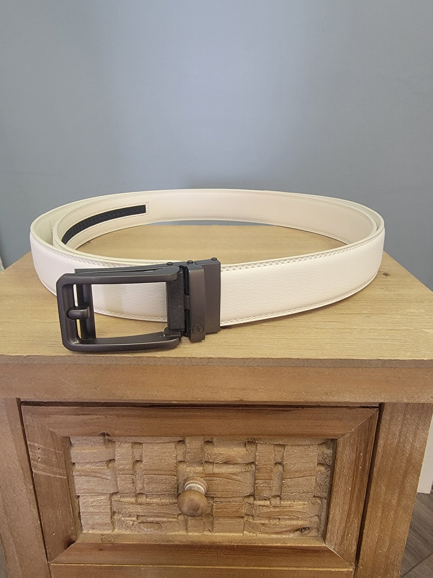 Ratchet belt-Traditional buckle in Gunmetal