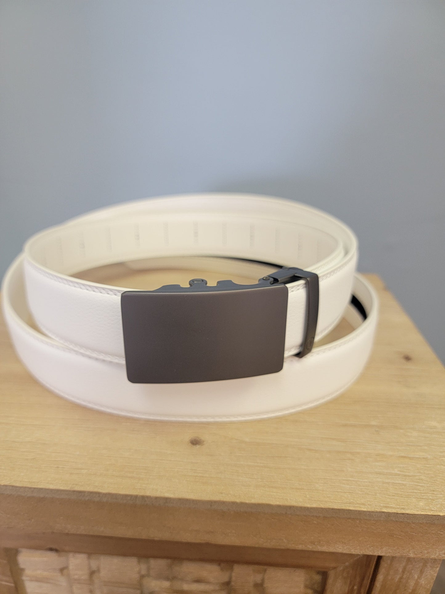 Ratchet belt-Gunmetal Solid Buckle