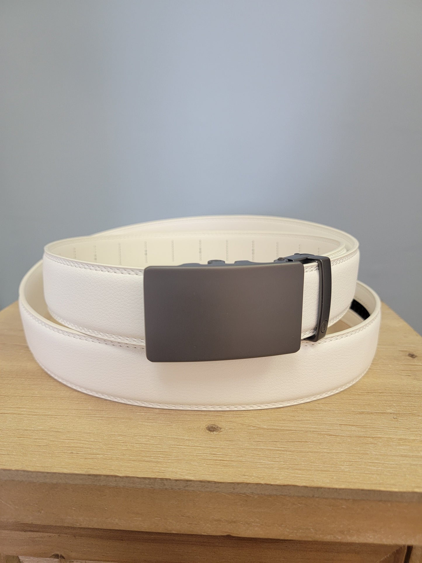 Ratchet belt-Gunmetal Solid Buckle