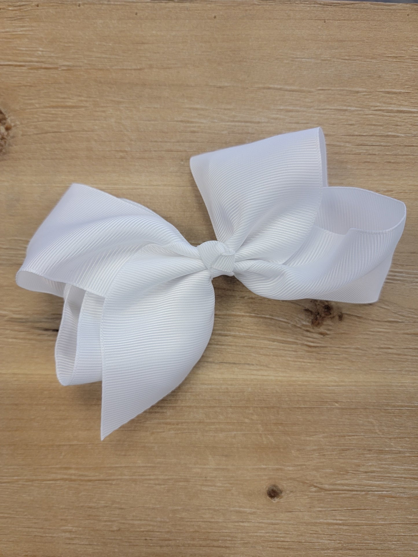 White Bow Clip
