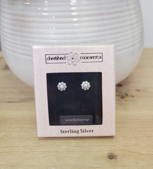 Pearl Flower Earrings